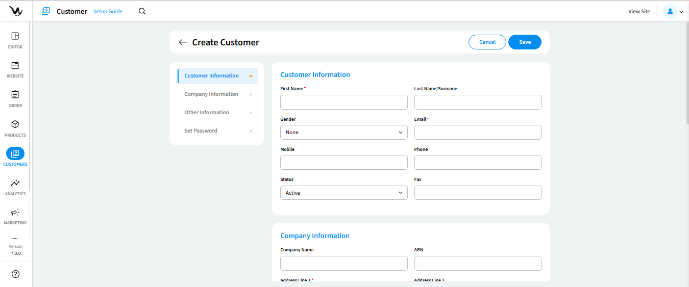 Creating a Customer Group